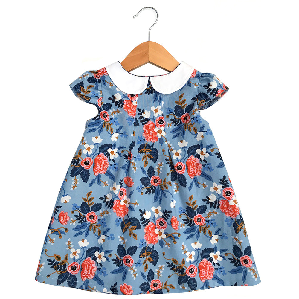 Blue peter pan collar dress best sale